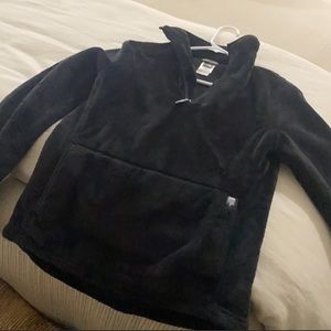 Quarter zip minky fleece.